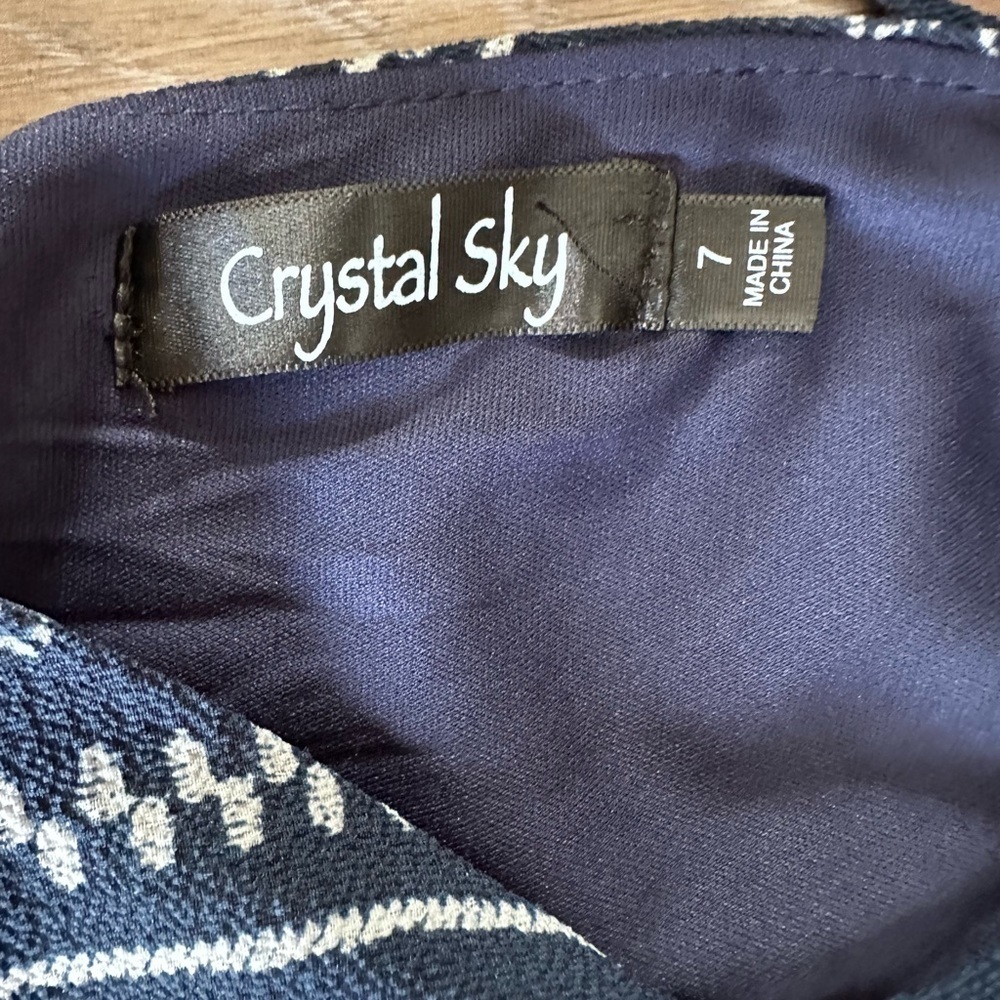 🛍️ Crystal Sky blue with white wide leg jumpsuit. New never worn. - Picture 10 of 11